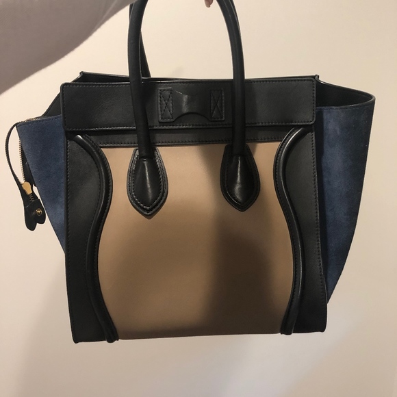 Celine Calfskin Suede Tri-Color Luggage - Picture 2 of 2
